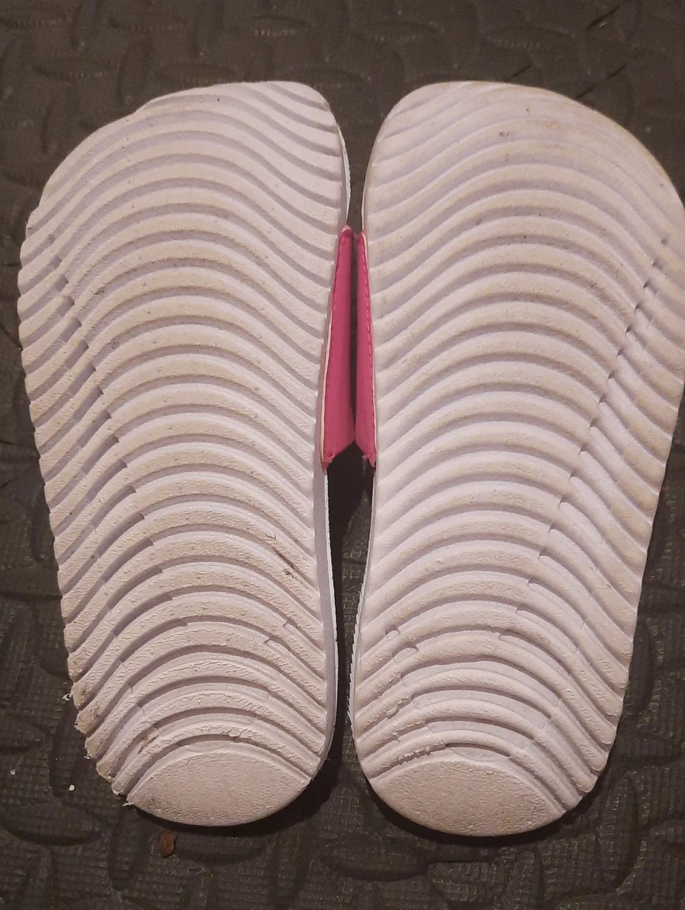 Nike Girl's Pink and Black Slide Sandals